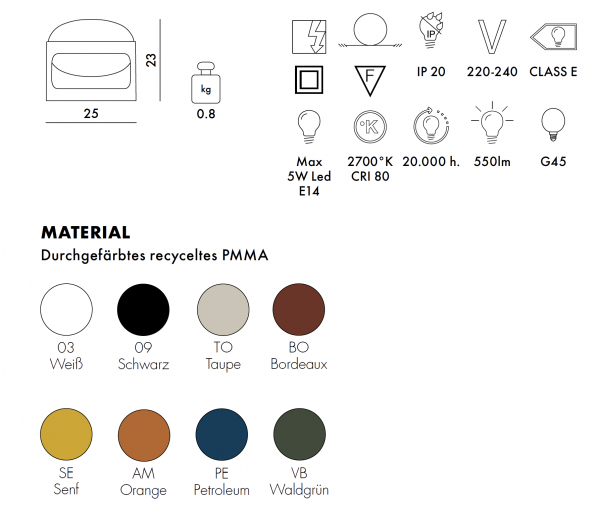 Kartell KD28 Tischleuchte
