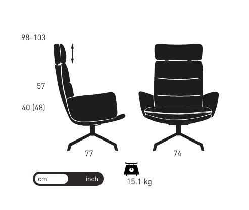 Arva Lounge Drehsessel